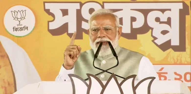 ‘Bugle for New Bengal Has Sounded’: PM Modi Launches Fierce Attack on TMC at Kolkata Mega Rally